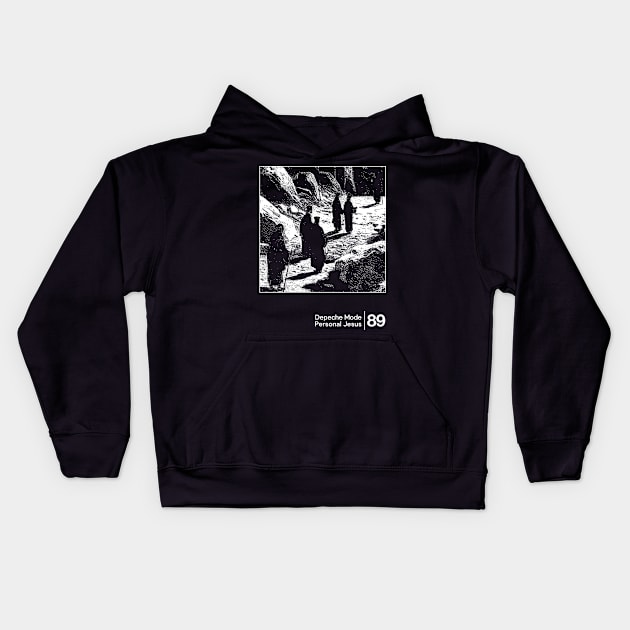 Personal Jesus - Depeche Mode / Minimal Graphic Artwork Design Kids Hoodie by saudade